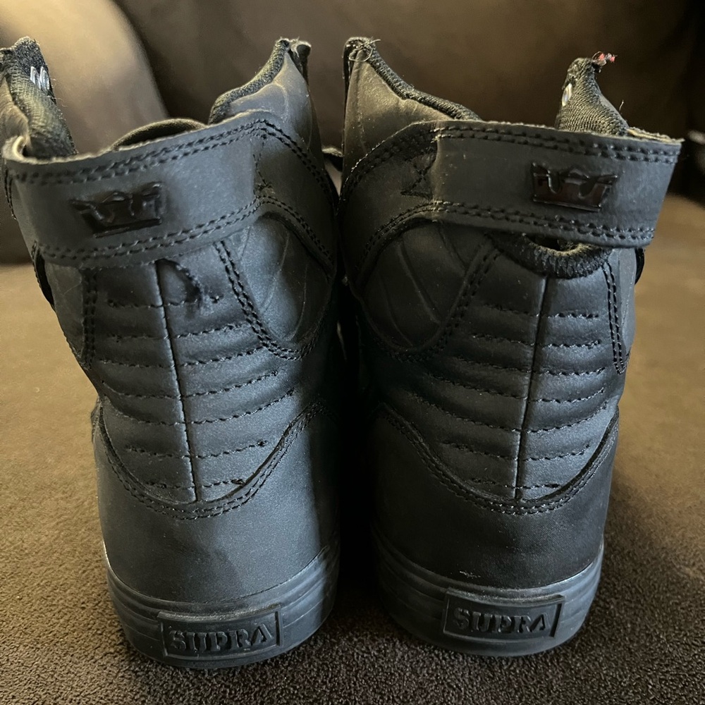 Supra Black High-Top Sneakers- men’s size 9 - Picture 2 of 7